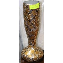 TALL ABSTRACT TEXTURED VASE 17"H