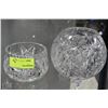 Image 1 : 2 ASST PINWHEEL CRYSTAL BOWLS