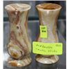 Image 1 : PAIR OF ALABASTER CANDLESTICK HOLDERS