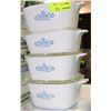 Image 1 : 4 PC CORNINGWARE SET WITH 3 LIDS