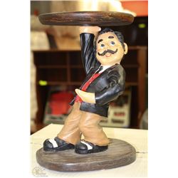 WAITER DRINK HOLDER ORNAMENT 12"HIGH