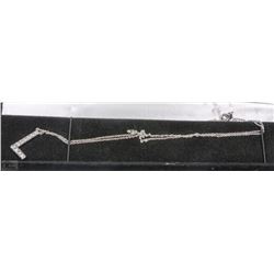 #2- .925 SILVER L GEMSTONE PENDANT 18" CHAIN