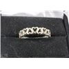 Image 1 : #18- .925 SILVER LOCKING HEARTS RING SIZE 9