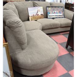 DURABLE ESTATE BROWN FABRIC 3-PC