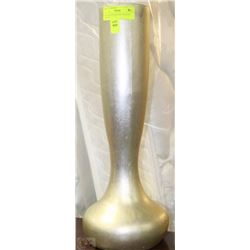 TALL SILVER LEAF DECORATIVE VASE 19"