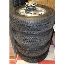 SET OF 4 MICHELIN P265/70R17 TIRES & RIMS-CHEV