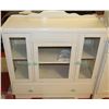 Image 1 : VINTAGE WHITE CABINET (ONE CRACKED GLASS)