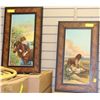 Image 1 : VINTAGE PAIR OF WOODEN FRAMED PICTURES INCLUDING