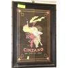 Image 1 : CINZANO TILE PICTURE OF A  GIRL 17"X21"