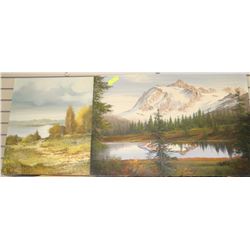 PAIR OF OIL ON CANVAS PAINTINGS