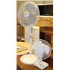 Image 1 : WINDCHASER UPRIGHT PEDESTAL FAN WITH 12" TABLE FAN