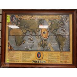 FRAMED FOSTER'S LAGER POSTER