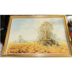 VINTAGE OIL ON CANVAS PAINTING 1974 SIGNED