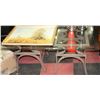 Image 1 : LOT OF 2 METAL AND GLASS END TABLES 17"LX17"WX19"H