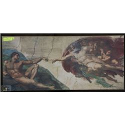 ALIKATU FRAMED WOODEN PICTURE OF "MICHAELANGELO"