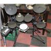 Image 1 : ROLAND DRUM SET WITH BOX PEDALS & CORDS