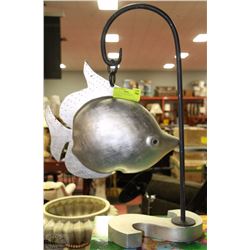 HANGING SILVER LEAF FISH ORNAMENT