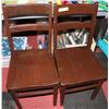 Image 1 : PAIR OF VINTAGE WOOD CHAIRS