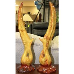 PAIR OF SEEWAI ART POTTERY ACCENTS