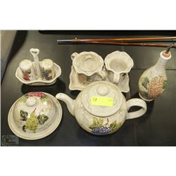 CERAMIC 10 PC MATCHING TEA SET