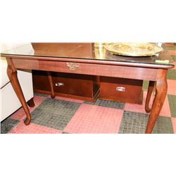 GLASS TOP HALL TABLE