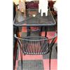 Image 1 : METAL  PATIO TABLE & 2 CHAIRS
