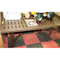 OUTDOOR PATIO TABLE WITH UMBRELLA SLOT