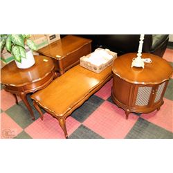 VINTAGE 4 PC COFFEE TABLE SET