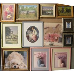 BOX OF ASSORTED FRAMED ARTWORK