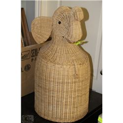 ELEPHANT WICKER BASKET 28"H