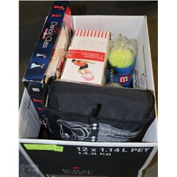 BOX WITH NEW ASSORTED FITNESS ITEMS INCL. BALLROOM