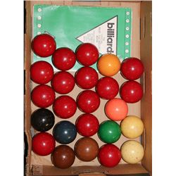 COMPLETE SNOOKER BALL SET 24PCS WITH OFFICIAL