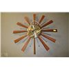 Image 1 : VINTAGE TEAK WESTCLOX WALL CLOCK