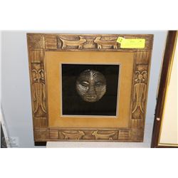 MASK SHADOW BOX FRAMED PICTURE 14"X14"