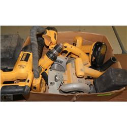 DEWALT 18V COLLECTION OF POWER TOOLS W/BATTERIES