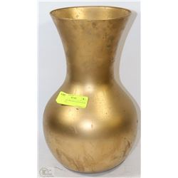 LARGE DECORATIVE GOLD COLOR  VASE 14"H