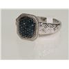 Image 1 : #7-STERLING SILVER DIAMOND  RING WITH 49 DIAMONDS