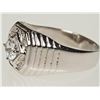 Image 2 : #13-STERLING SILVER CUBIC ZIRCONIA RING FOR MEN SIZE 7.25