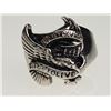 Image 2 : #27-STERLING SILVER MEN RING LIVE TO RIDE SIZE 11