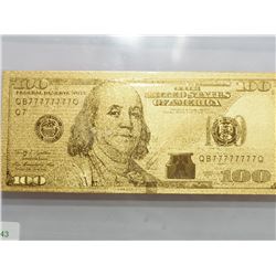 #28-24KT GOLD FOIL U.S. $100 BILL