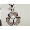 Image 1 : #38-STERLING SILVER DIAMOND PENDANT  WITH