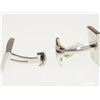 Image 2 : #49-STAINLESS STEEL RECTANGLE  POLISH CUFFLINKS