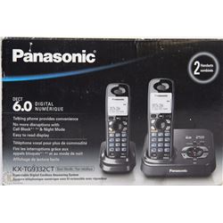 PANASONIC 2 HANDSET CORDLESS PHONES WITH