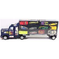 HOT WHEELS SEMI CASE WITH CARS