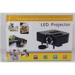 NEW LED PROJECTOR W/AV INPUT, USB INPUT, BUILT IN