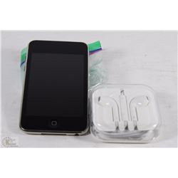 8GB IPOD TOUCH W/NEW EARBUD HEADPHONES