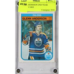 GLENN ANDERSON 2ND YEAR HOCKEY CARD