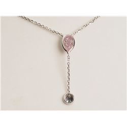 #50-14K WHITE GOLD DIAMOND (0.72CT) PENDANT