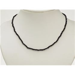 #31-14K YELLOW GOLD ONYX NECKLACE.