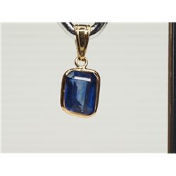 #46-14K YELLOW GOLD SAPPHIRE (3.30CT) PENDANT